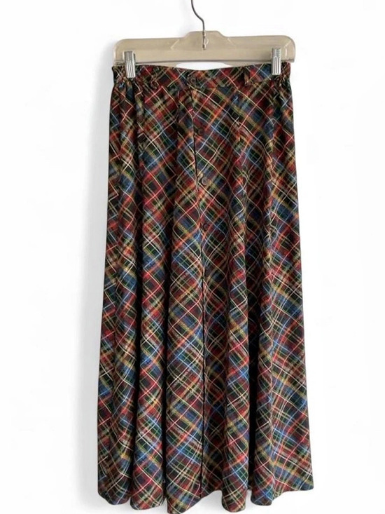 Affordable Fashion Finds Dresses & Skirts - Vintage Style Plaid Maxi Skirt Black & Red Multicolor Buttoned | Y2K MEDIUM